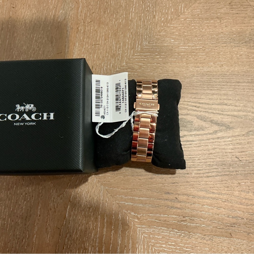 Coach Women’s Rose Gold Tone Watch – Crystal Dial - Picture 5 of 6